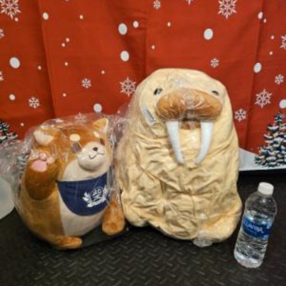 Adorable Plush Animal Set - Brown and Tan